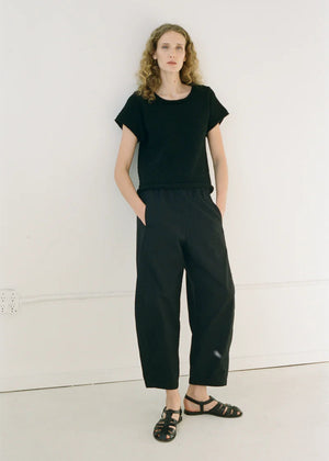 Alba Twill Pant in Onyx - Shaina Mote