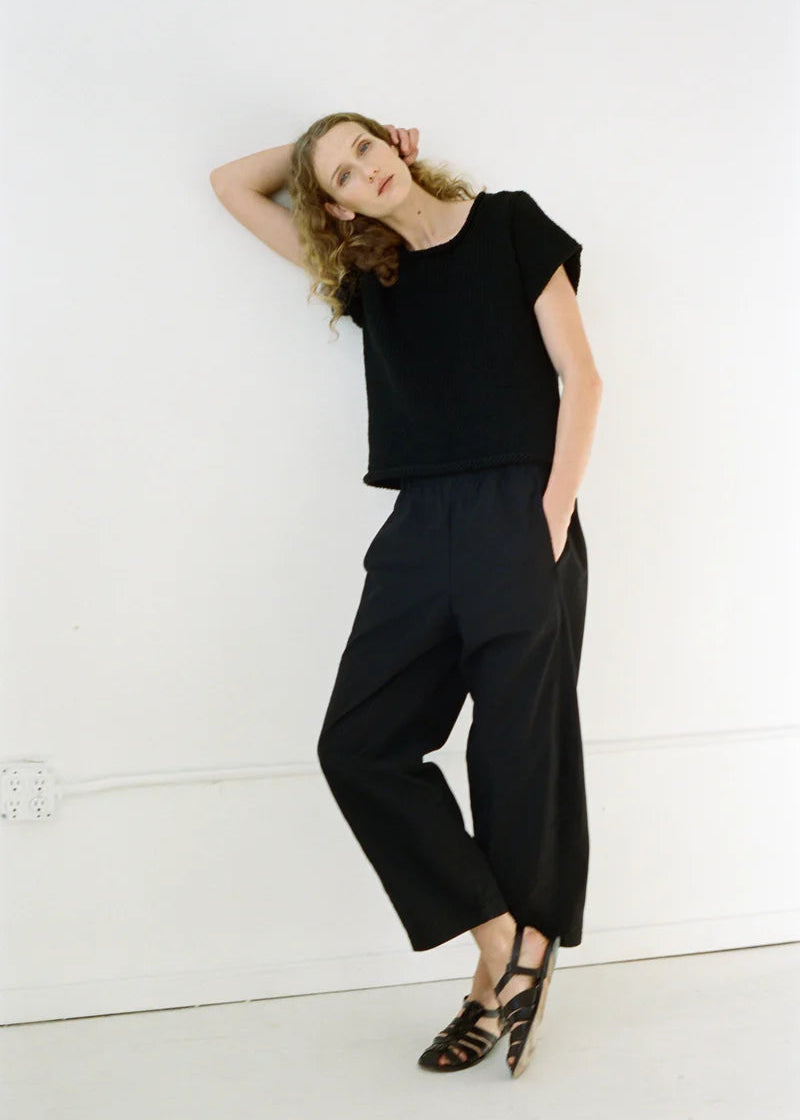 Alba Twill Pant in Onyx - Shaina Mote