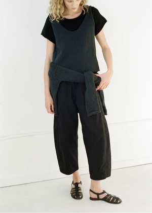 Alba Twill Pant in Onyx - Shaina Mote