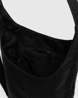 Small Nylon Sling Bag in Black - Baggu