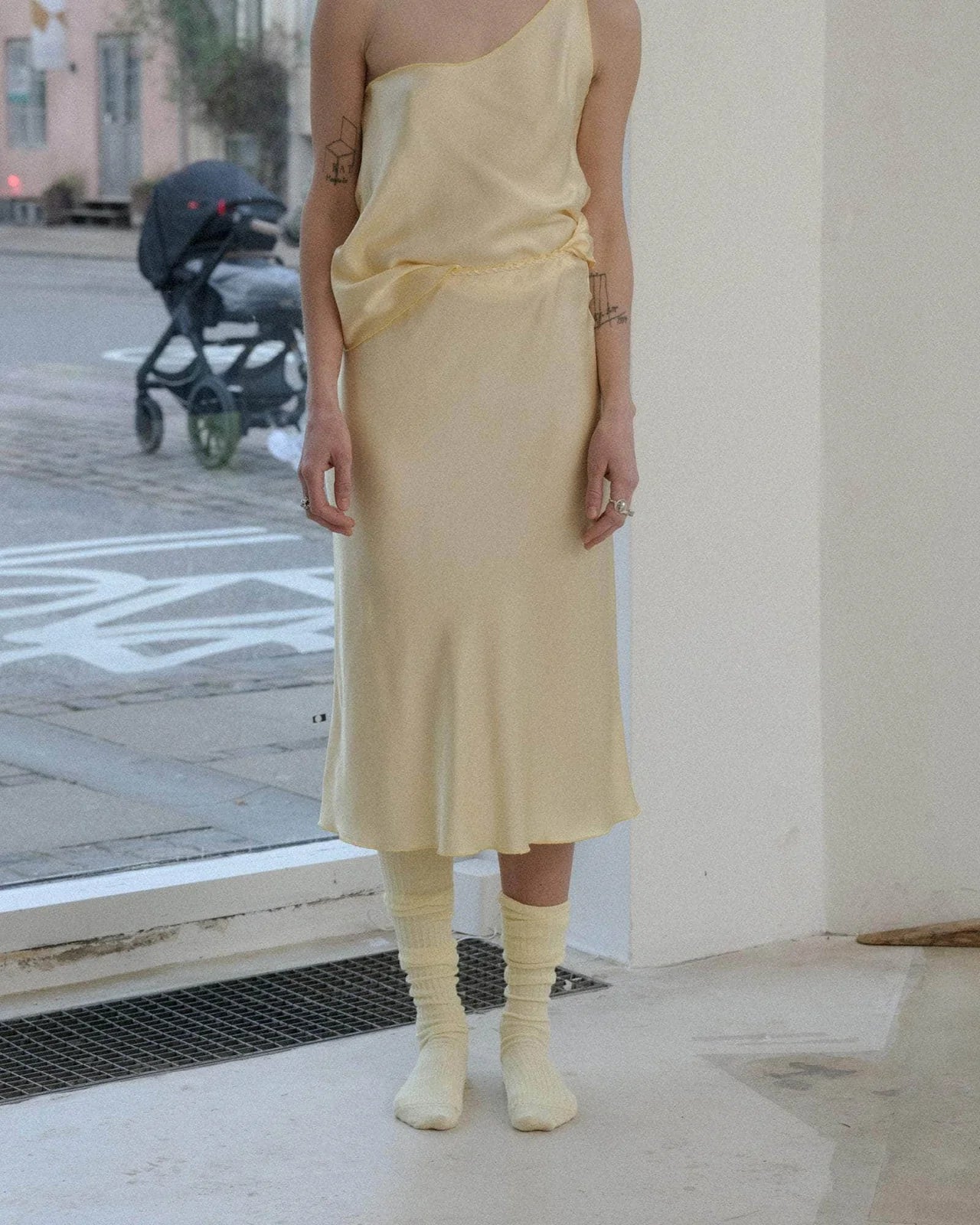 Dydine Skirt in Sophia Yellow- Baserange