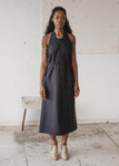 Wild Silk Apron Dress - Black - Baserange