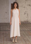 Wild Silk Apron Dress - Ivory - Baserange