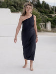 One Strap Dydine Dress in Dark Navy - Baserange