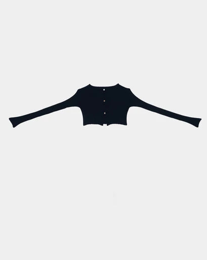 Macau Cardigan in Black - Baserange
