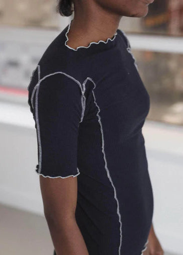 Omato 3/4 Sleeve top in Navy - Baserange