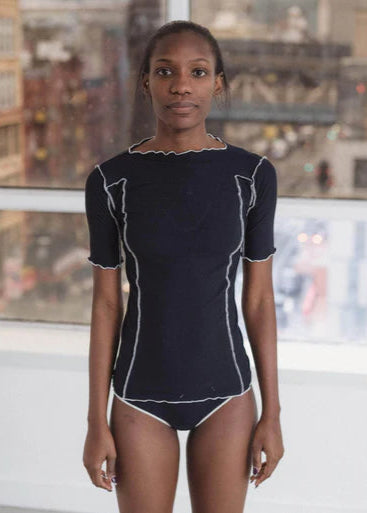 Omato 3/4 Sleeve top in Navy - Baserange