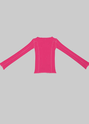 Omato Long Sleeve Tee in York Pink - Baserange
