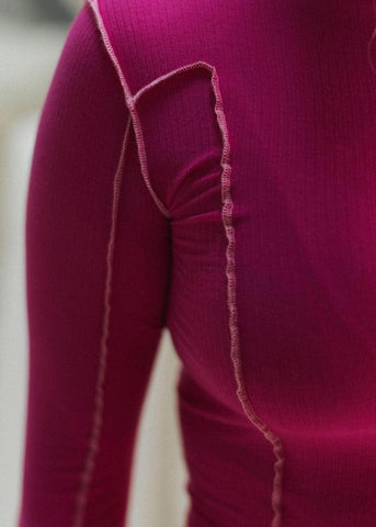 Omato Long Sleeve Tee in York Pink - Baserange