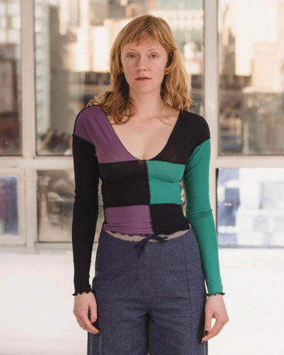 Teak Long Sleeve Tee in Multi - Baserange