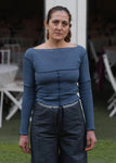 Cinder Long Sleeve Tee in Dark Denim - Baserange