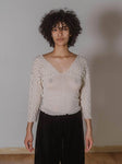 Nehru Long Sleeve Tee in Lace & Wool - Baserange