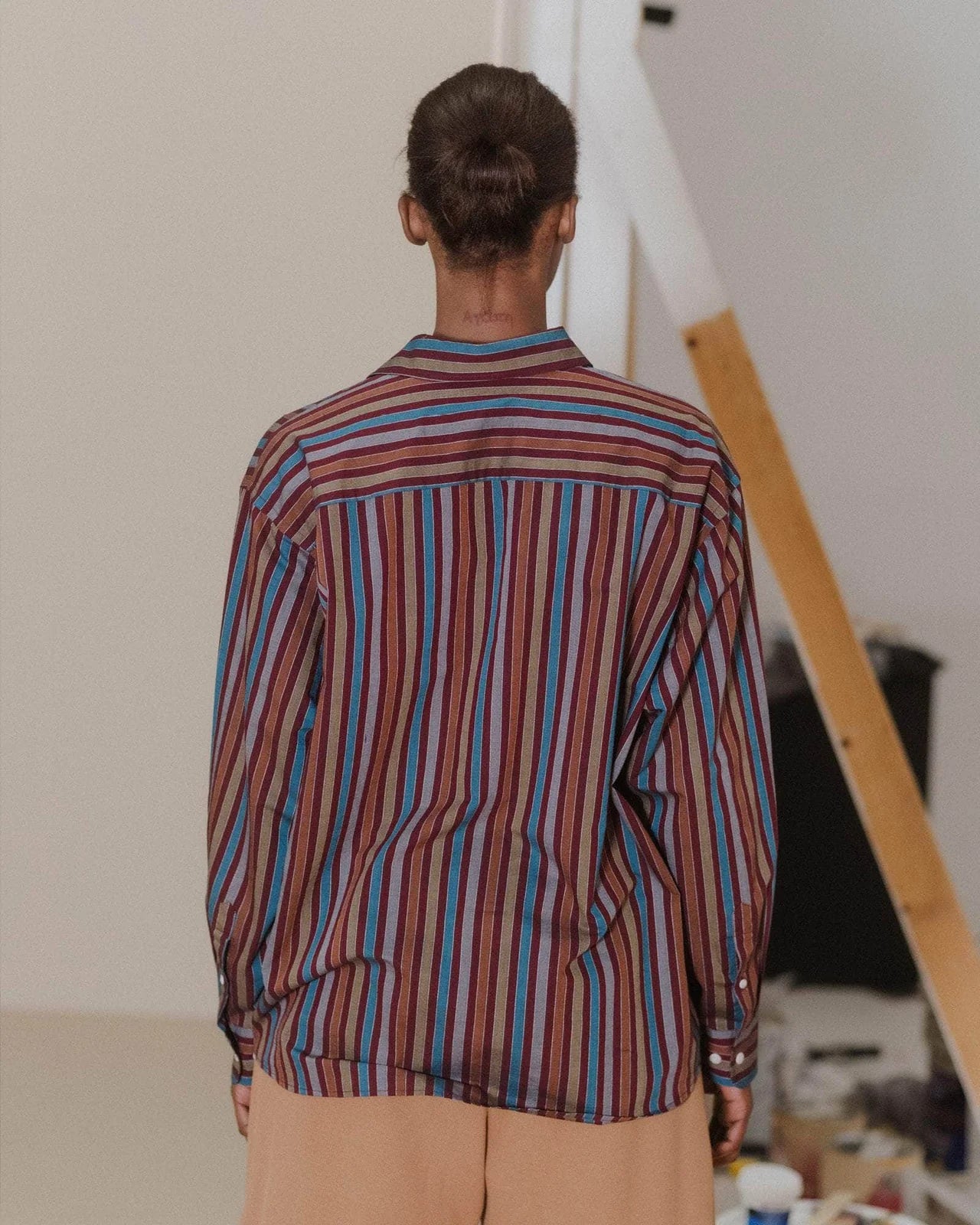 Claude Shirt in Maroon Multistripe - Baserange