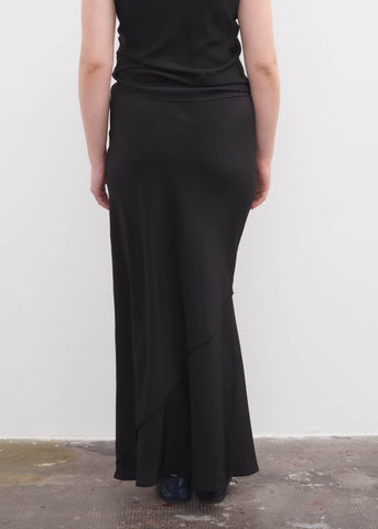 Lava Skirt in Black Silk - Baserange
