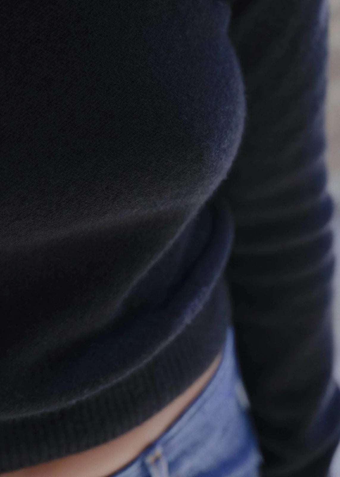 Tier Sweater in Black Cashmere - Baserange