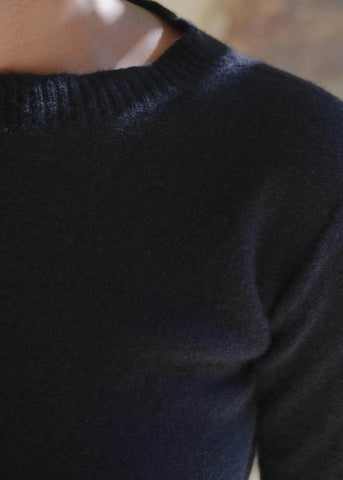 Tier Sweater in Black Cashmere - Baserange