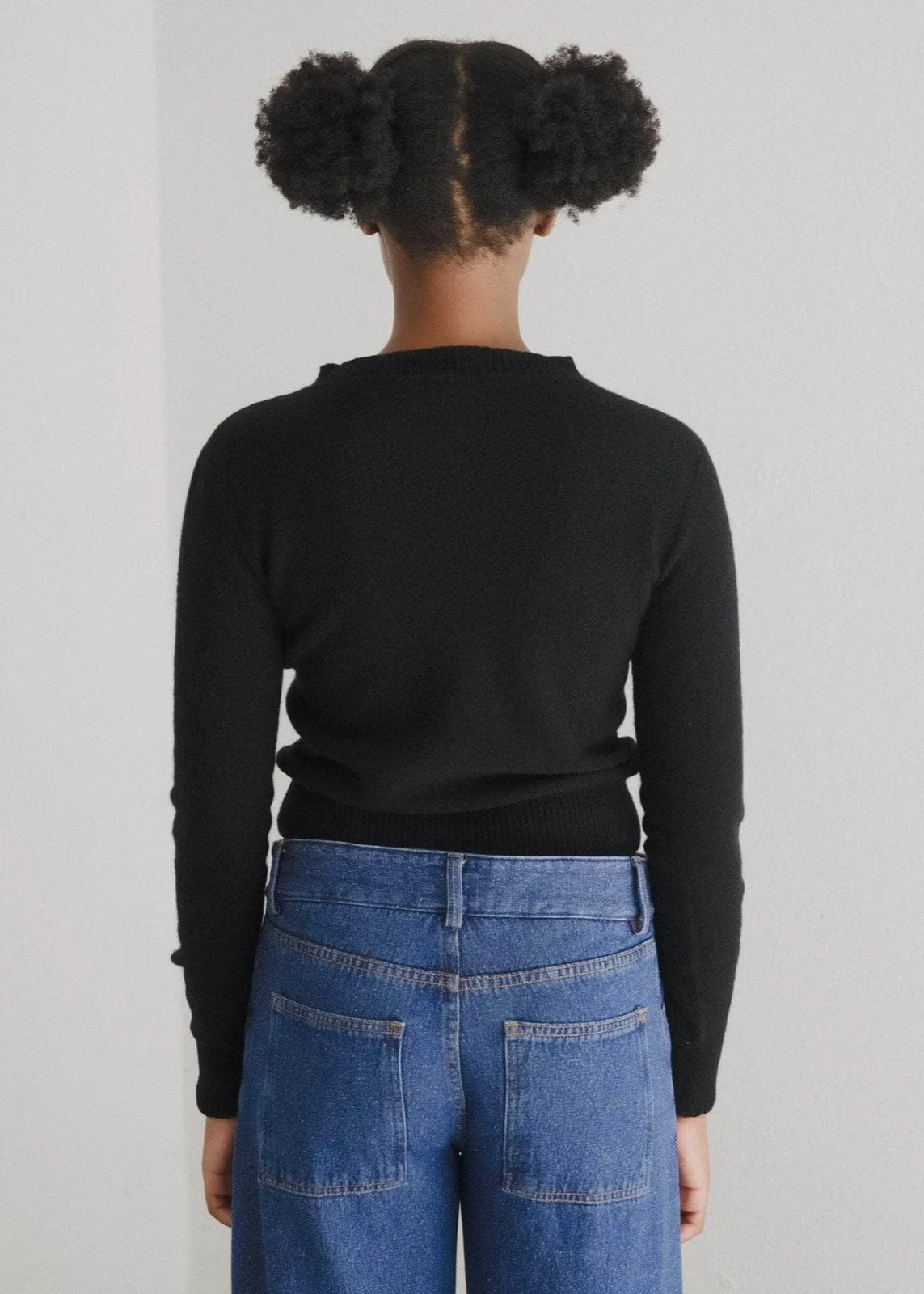 Tier Sweater in Black Cashmere - Baserange