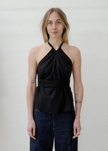 Mar Top in Wild Silk - Black - Baserange
