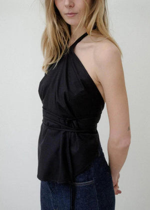 Mar Top in Wild Silk - Black - Baserange
