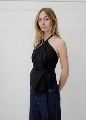 Mar Top in Wild Silk - Black - Baserange