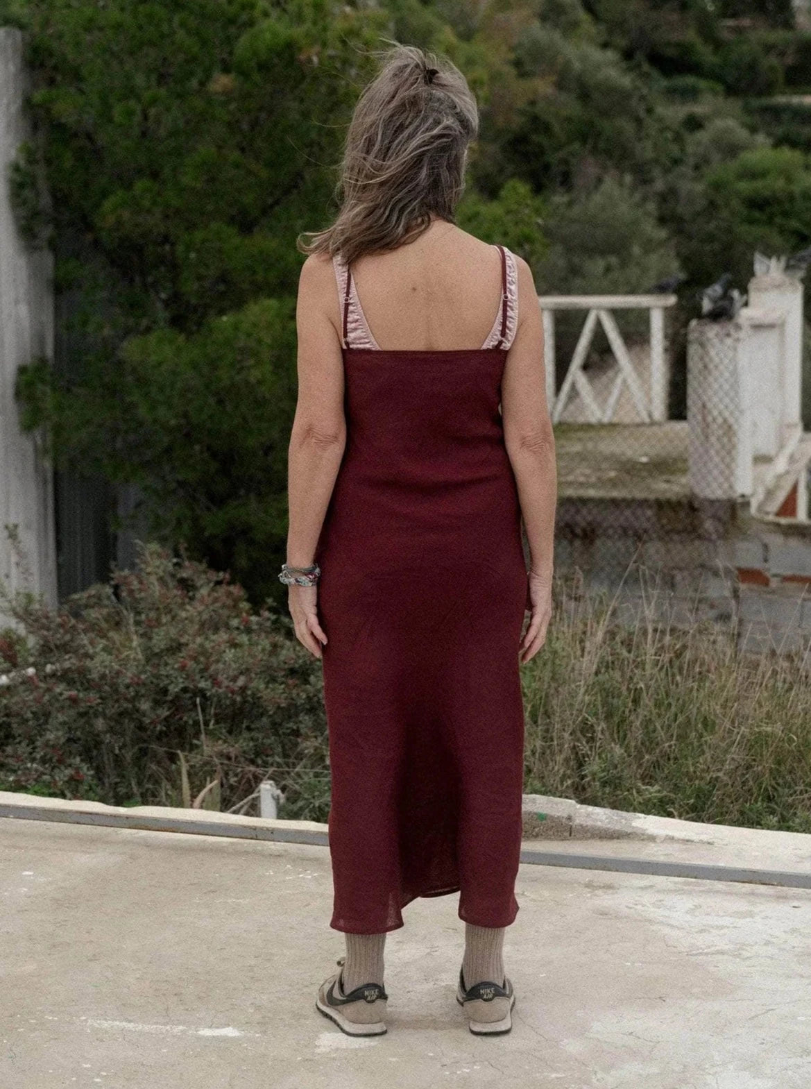 Dydine Dress in Burgundy - Baserange