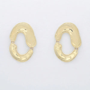 Brass Swish Earrings - Leigh Miller