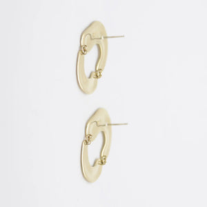 Brass Swish Earrings - Leigh Miller