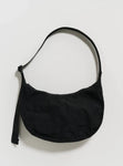 Medium Nylon Crescent Bag in Black- Baggu