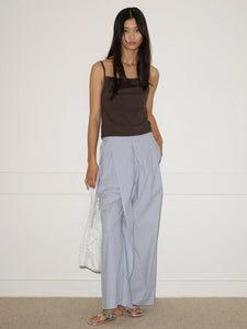 Double Layer Pant in Sky Stripe - Deiji Studios