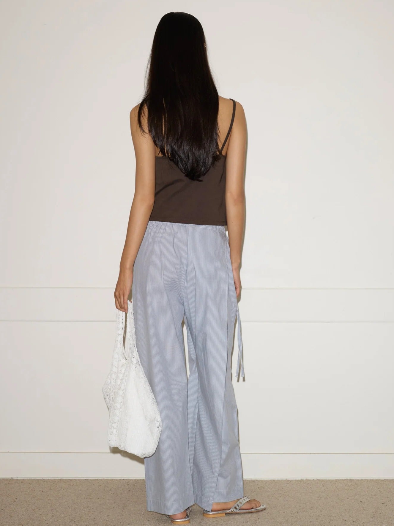 Double Layer Pant in Sky Stripe - Deiji Studios