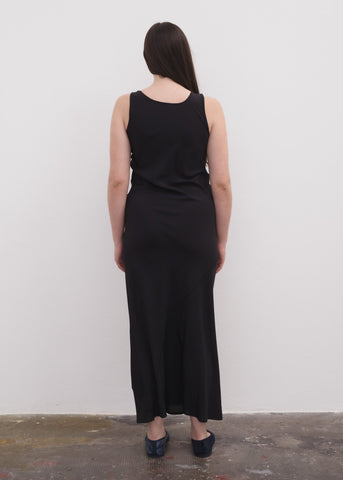 Lava Dress In Black Silk - Baserange