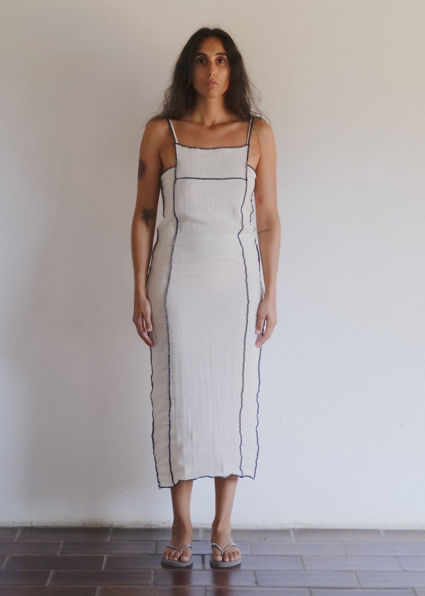 baserange linen dress Sepia Dress in Bakke brown | Fine linen and lace