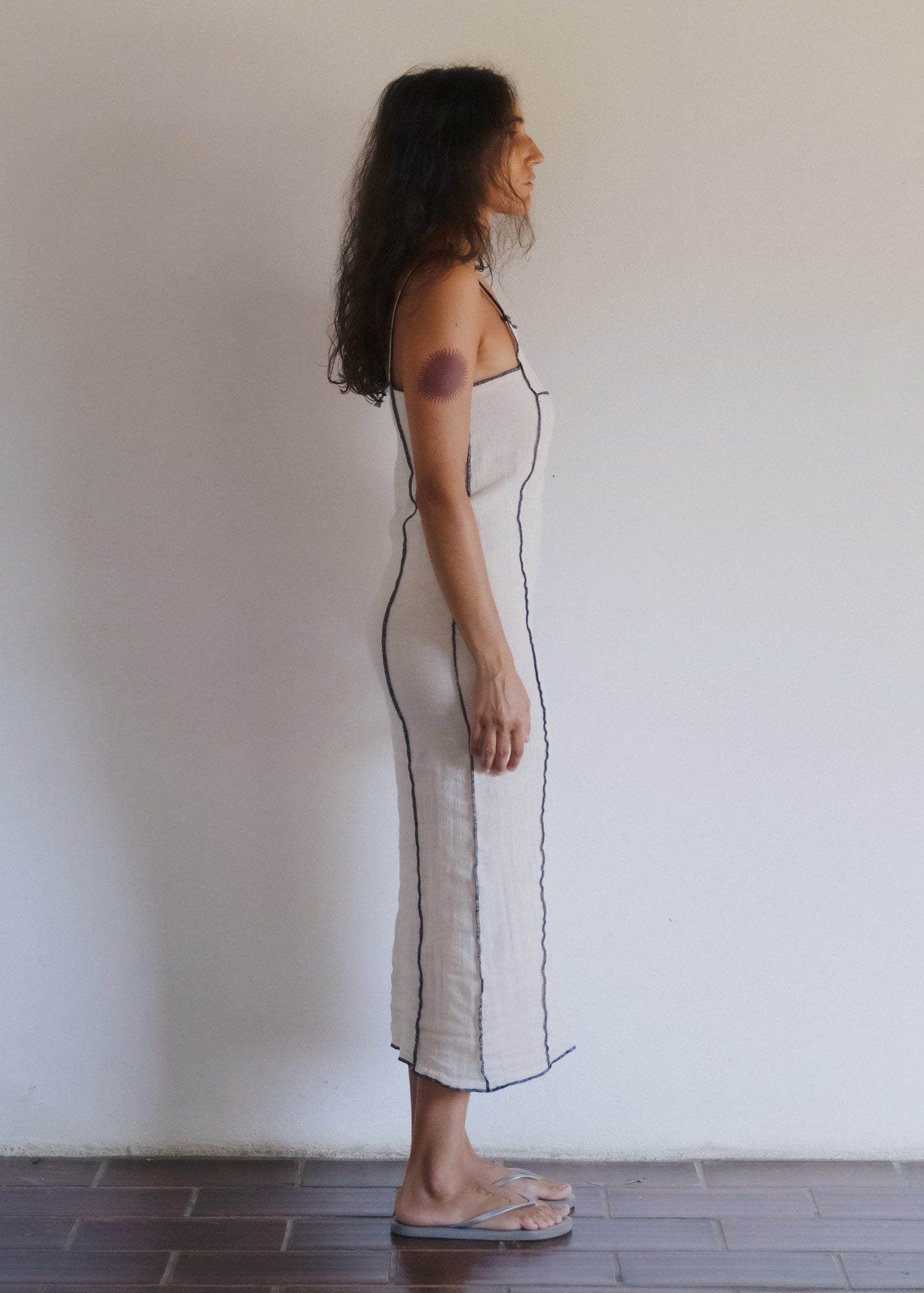 Shok Square Dress in Off White - Baserange | Lovecraft – Lovecraft