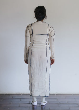 Shok Square Dress in Off White - Baserange | Lovecraft – Lovecraft