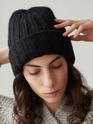 Rib Hat in Onyx - Wol Hide