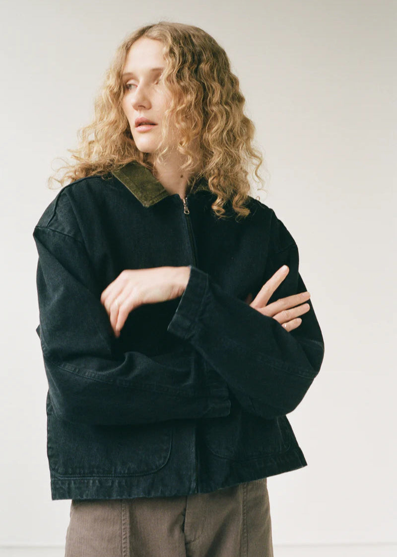 Studio Jacket in Washed Black - Shaina Mote