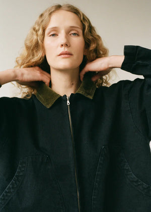 Studio Jacket in Washed Black - Shaina Mote