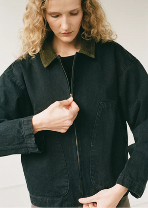Studio Jacket in Washed Black - Shaina Mote