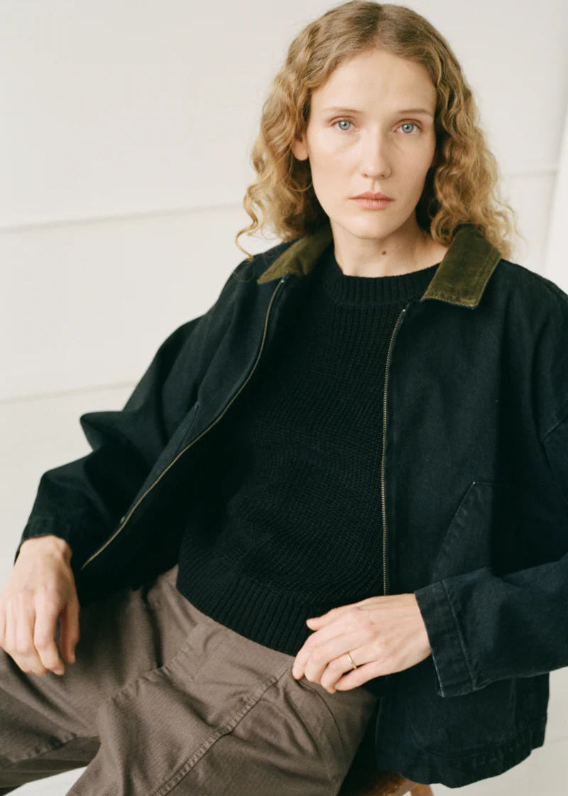 Studio Jacket in Washed Black - Shaina Mote
