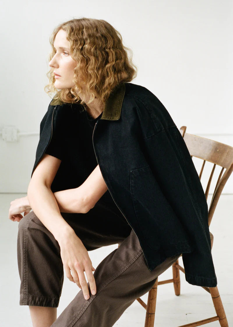 Studio Jacket in Washed Black - Shaina Mote