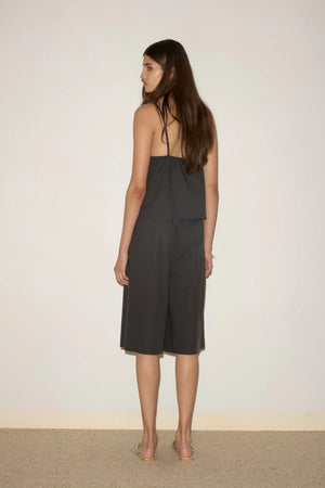 Long Lounger Shorts in Black Stripe - Deiji Studios
