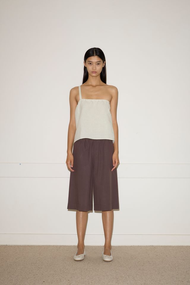 Long Lounger Shorts in Chocolate - Deiji Studios