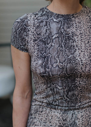 Bead Tee in Snake - Baserange