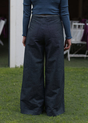 Arthur Loose Pants in Black Denim - Baserange