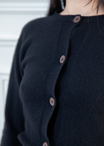 Tier Sweater in Black Cashmere - Baserange