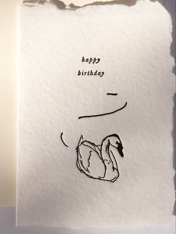 Swan Happy Birthday Card