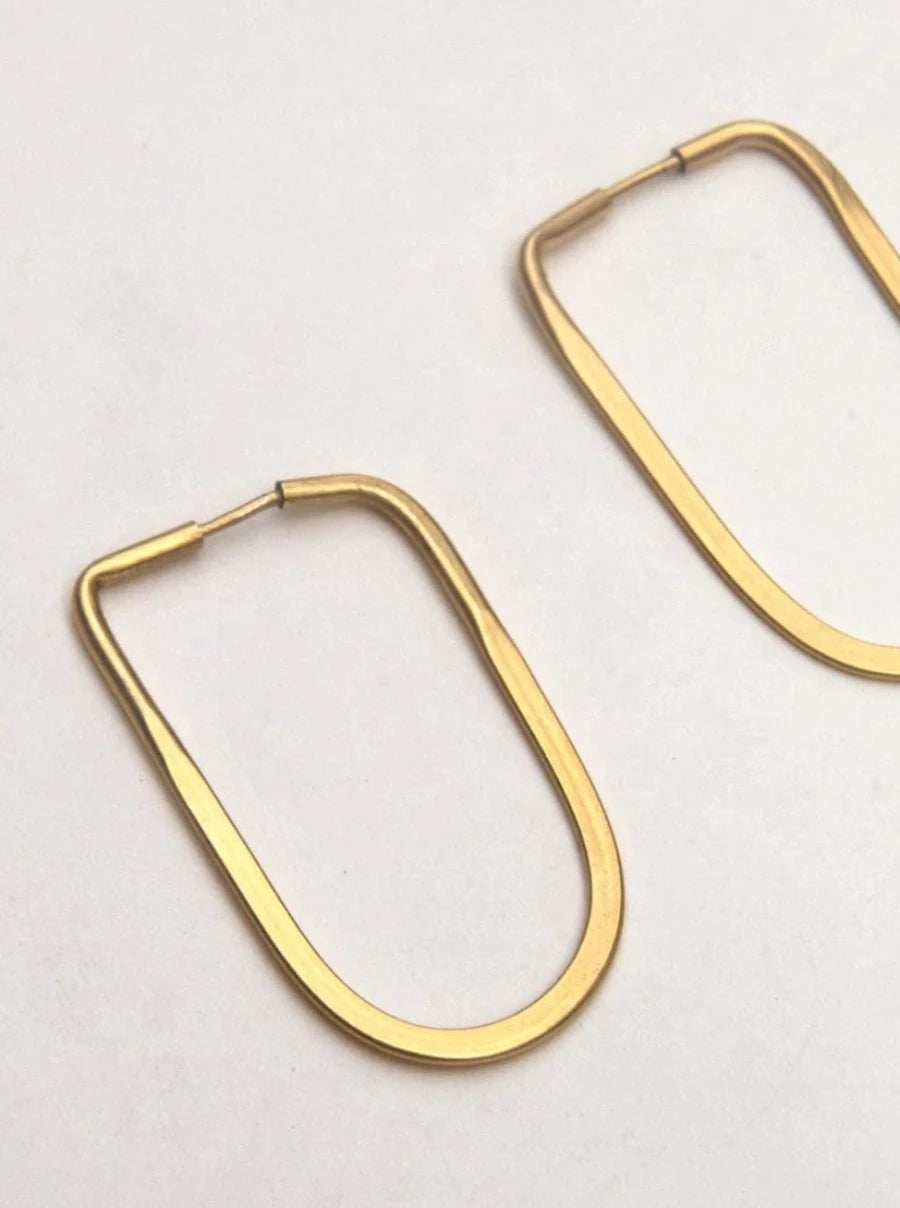 Oval Hoop Earrings