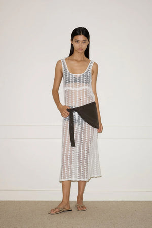 Thread Dress in Off White - Deiji Studios