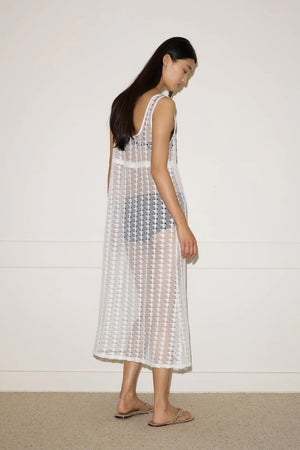 Thread Dress in Off White - Deiji Studios