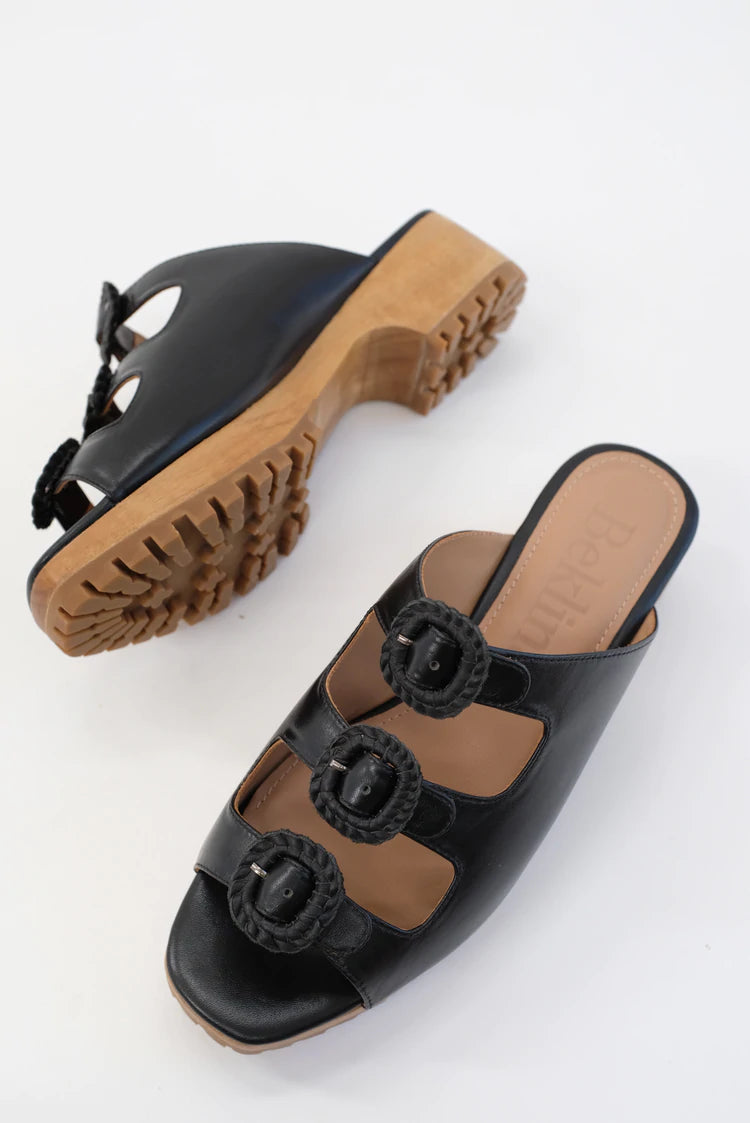 Buckle Clog Sandal - Black